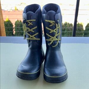 Bogs Youth Winter Boots Arkata Lace Waterproof Rain Pull-on Blue US Youth 1